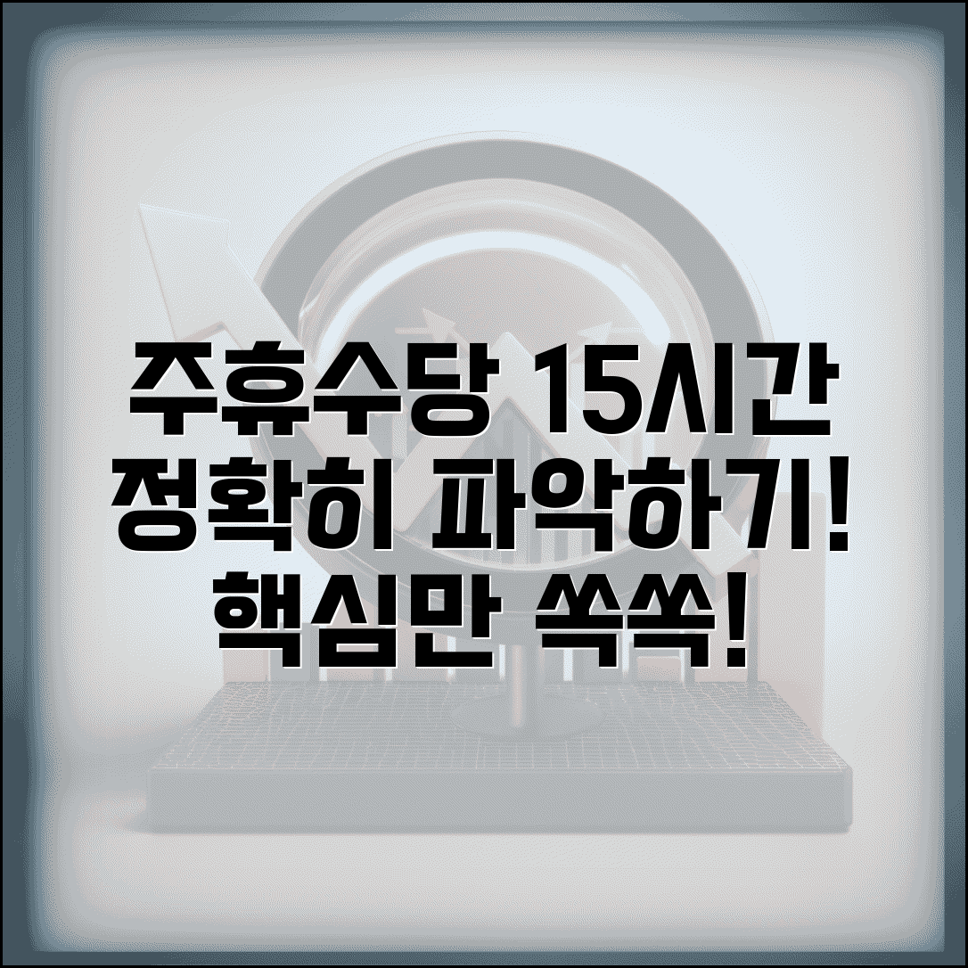 주휴수당 기준 및 15시간 조건 상세 해설