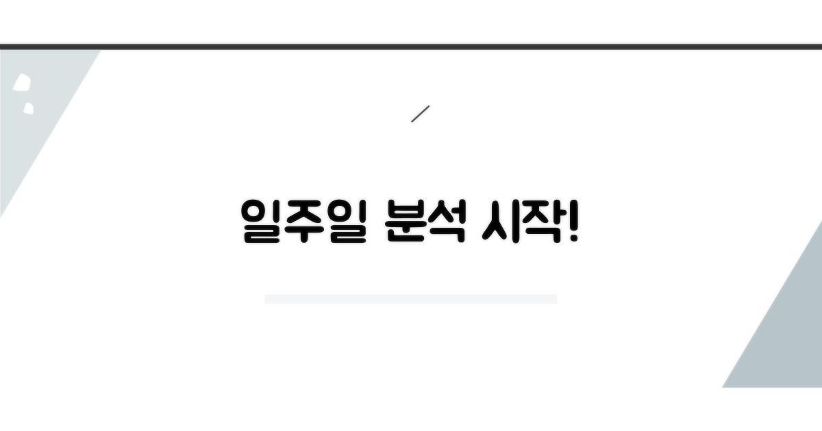 일주일 기준, 상세 분석 시작