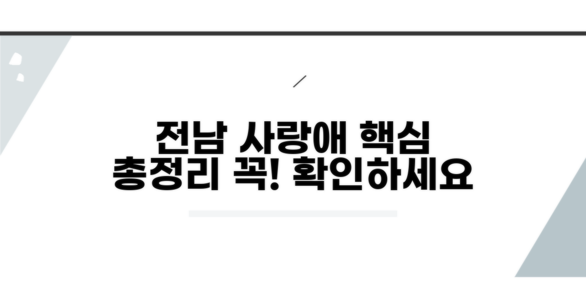 전남 사랑애 캠페인 핵심 요약