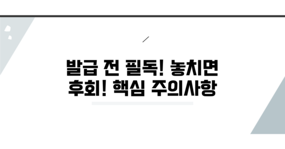 발급 시 꼭 알아야 할 주의사항