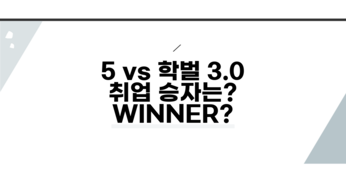 5 vs 학벌 3.0, 취업 승자는?