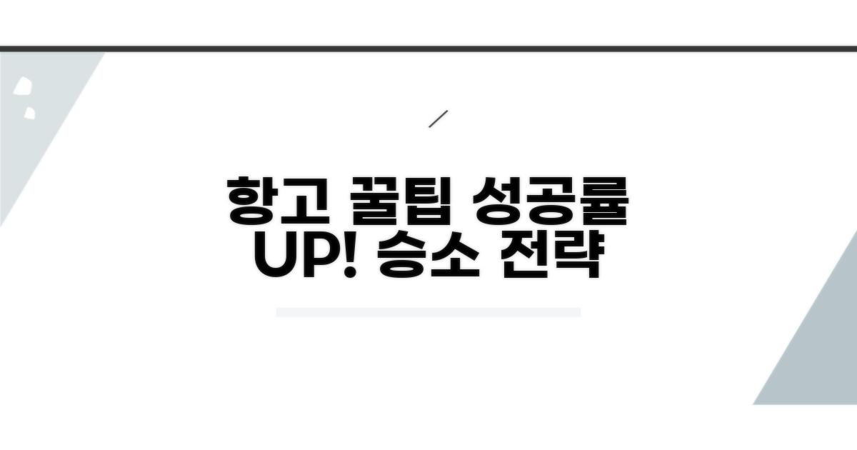 성공률 높이는 항고 전략 꿀팁