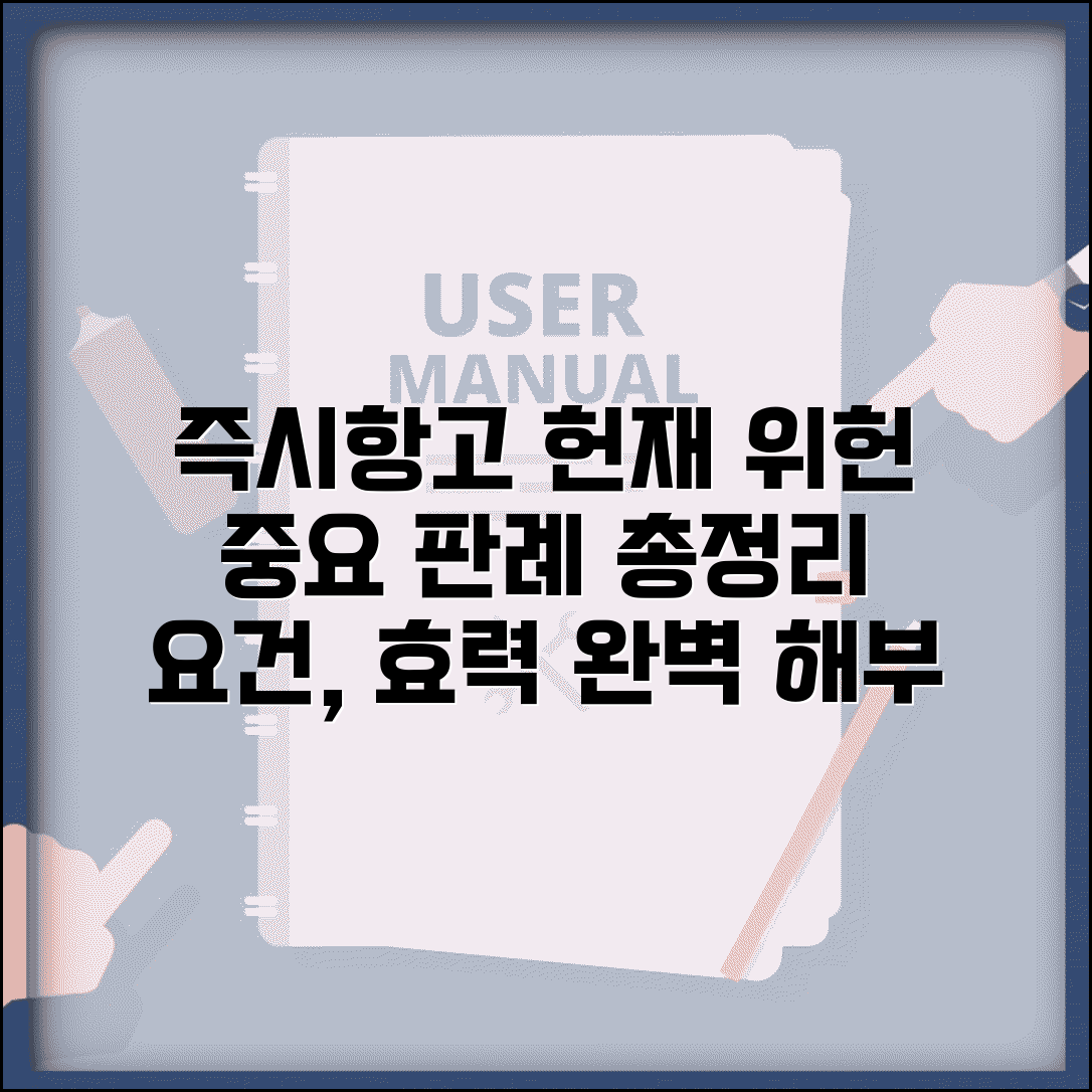 즉시항고 위헌 판결과 헌재 결정 사례 | 즉시항고 요건, 효력, 중요 판례 총정리