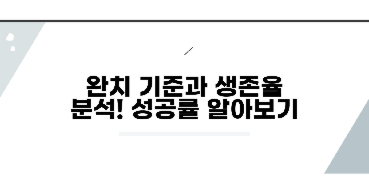 완치 기준과 생존율 상세 분석