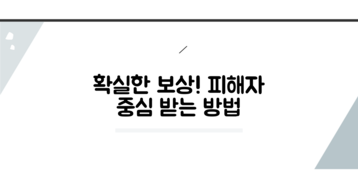 피해자 중심 보상받는 확실한 방법