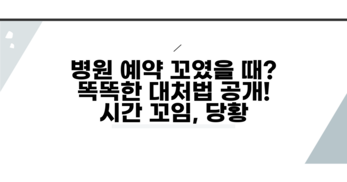 병원과 예약 시간 불일치 시 대처법
