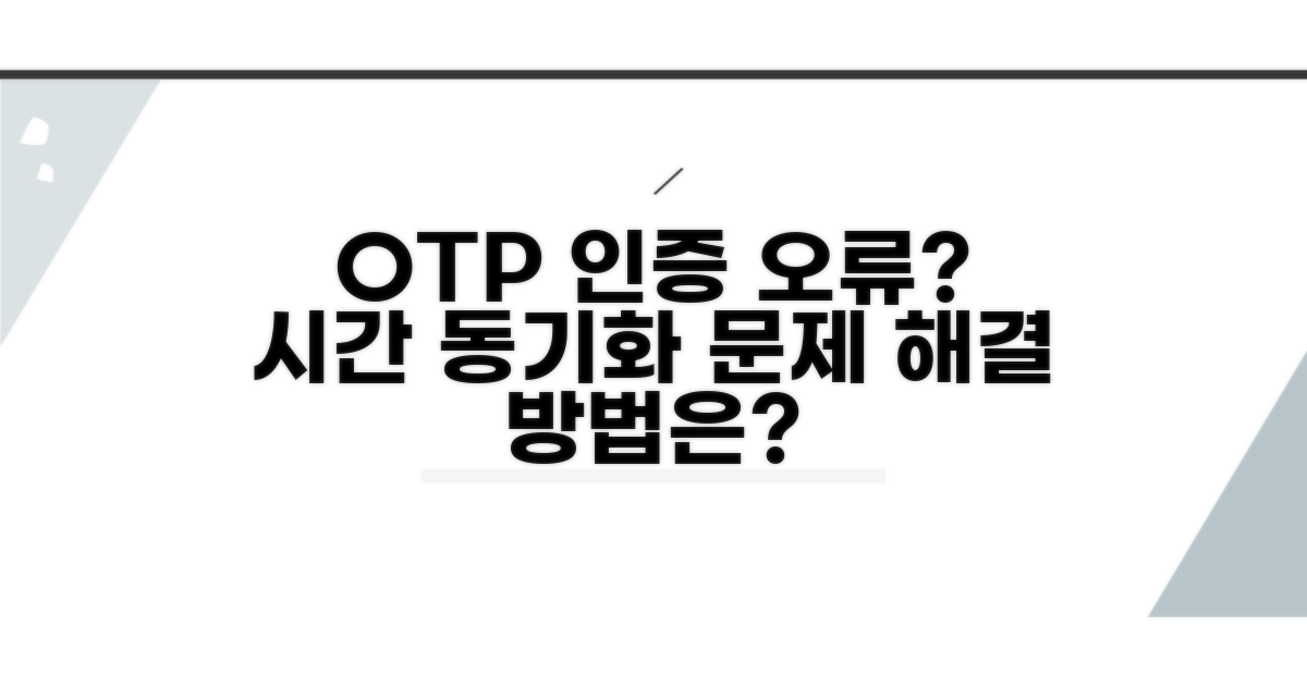 OTP 인증기 시간 동기화 오류 원인 분석