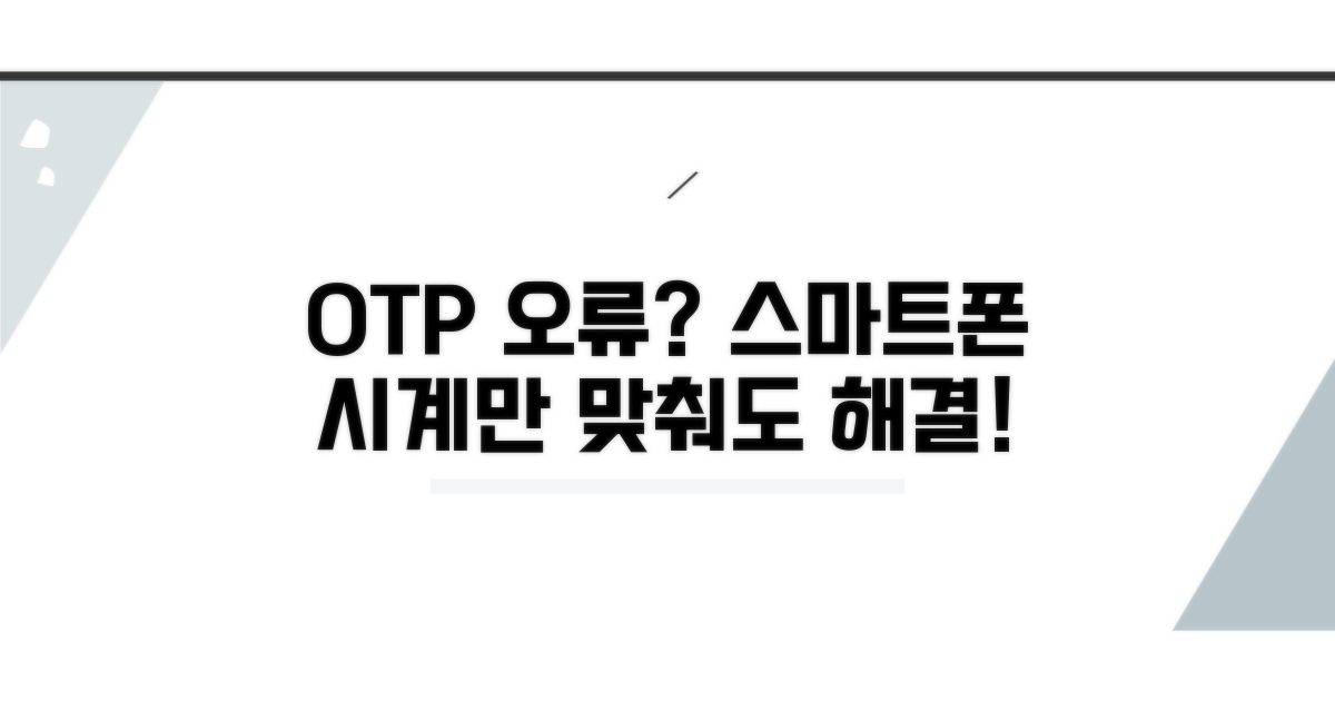 스마트폰 시간 설정으로 OTP 문제 해결