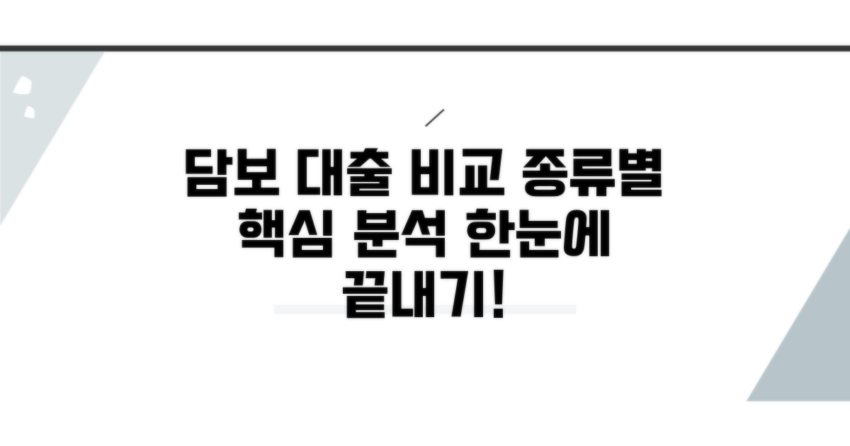 담보 대출 종류 한눈에 비교