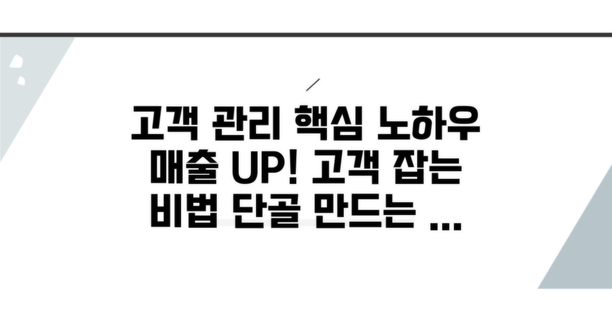 고객 관리 효과 높이는 노하우