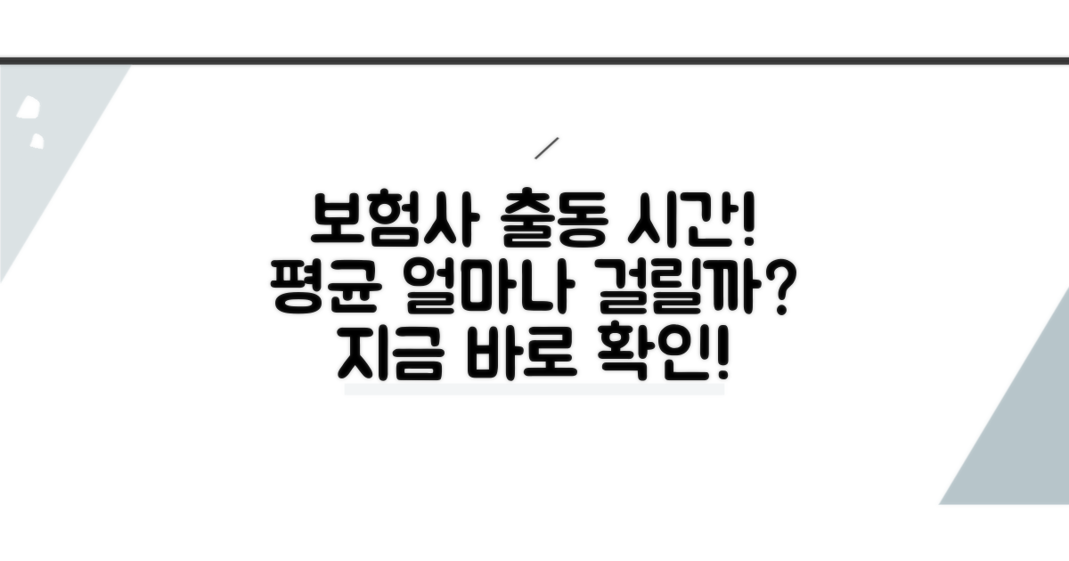 보험사 출동 평균 시간 알아보기