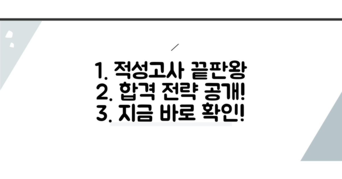 적성 고사 완벽 대비 전략