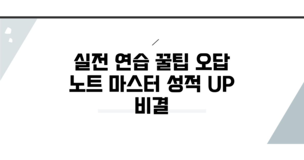 실전 연습과 오답 노트 활용