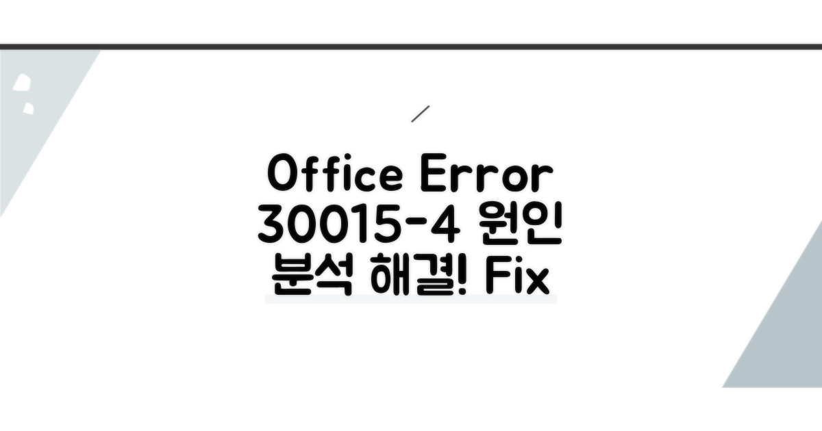 Office 오류 30015-4 원인 분석