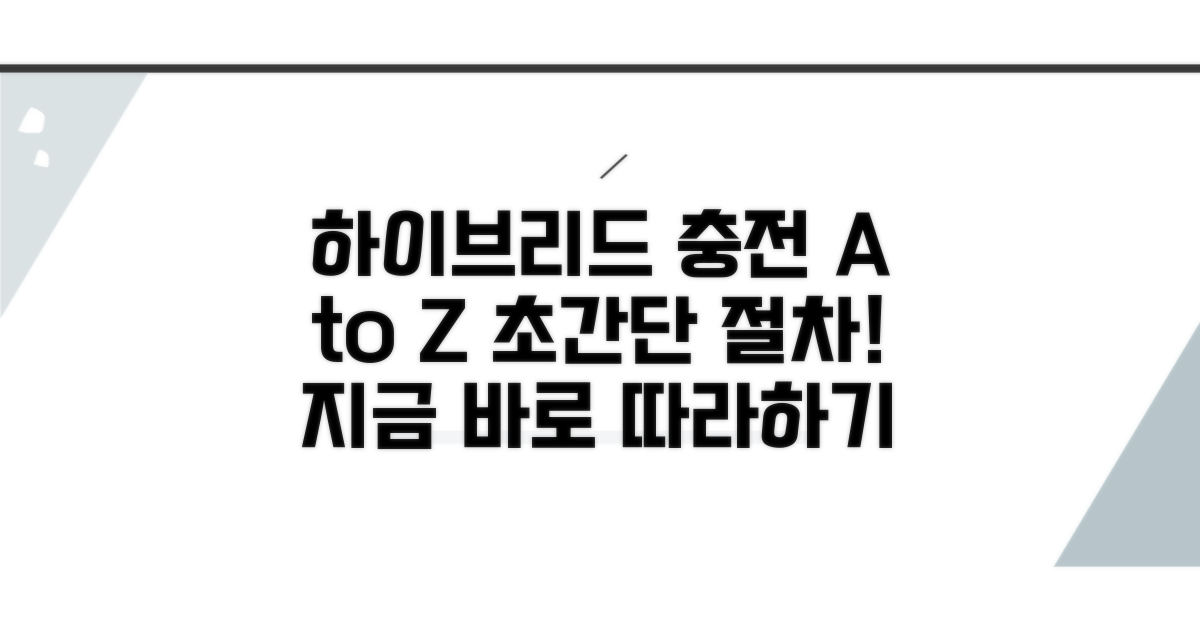 실전! 하이브리드차 충전 절차 따라 하기
