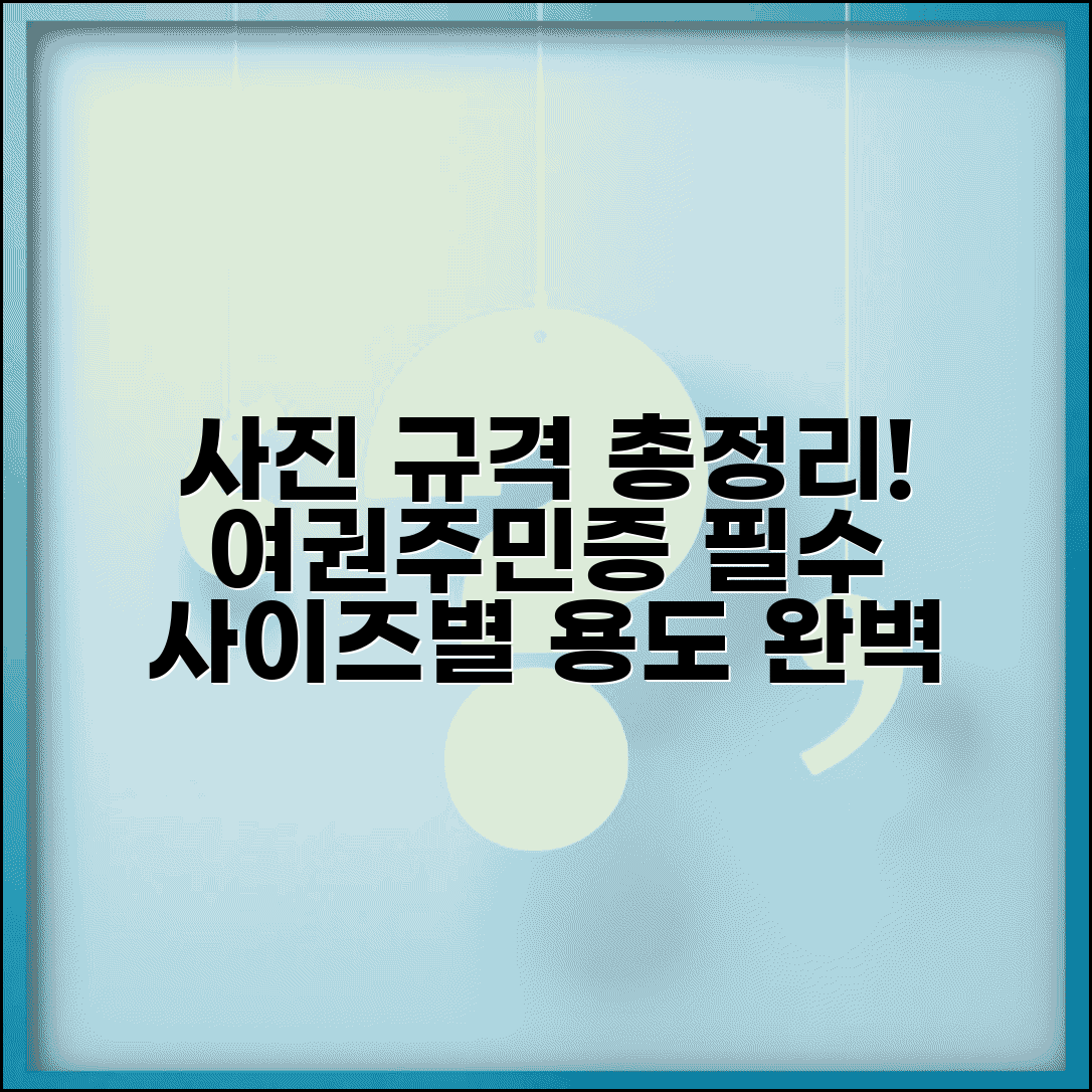 증명사진 규격표 크기별 용도 | 여권 주민등록증 사진 규격