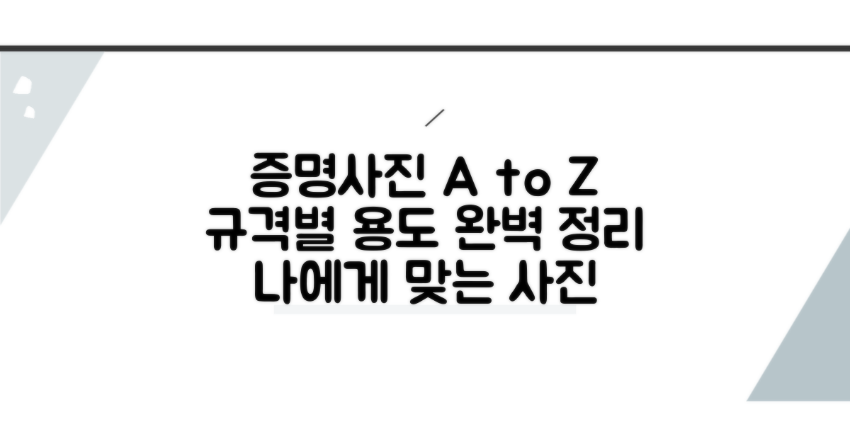 증명사진 규격별 용도 총정리