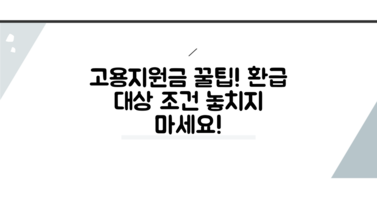고용지원금 환급 대상과 조건