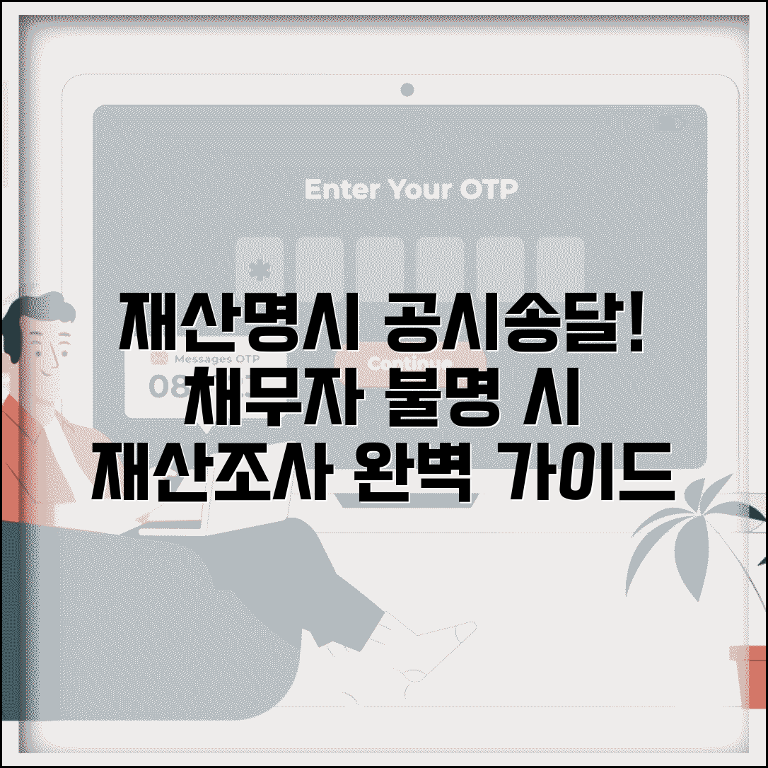 재산명시 공시송달 방법 | 채무자 행방불명시 재산조사 절차