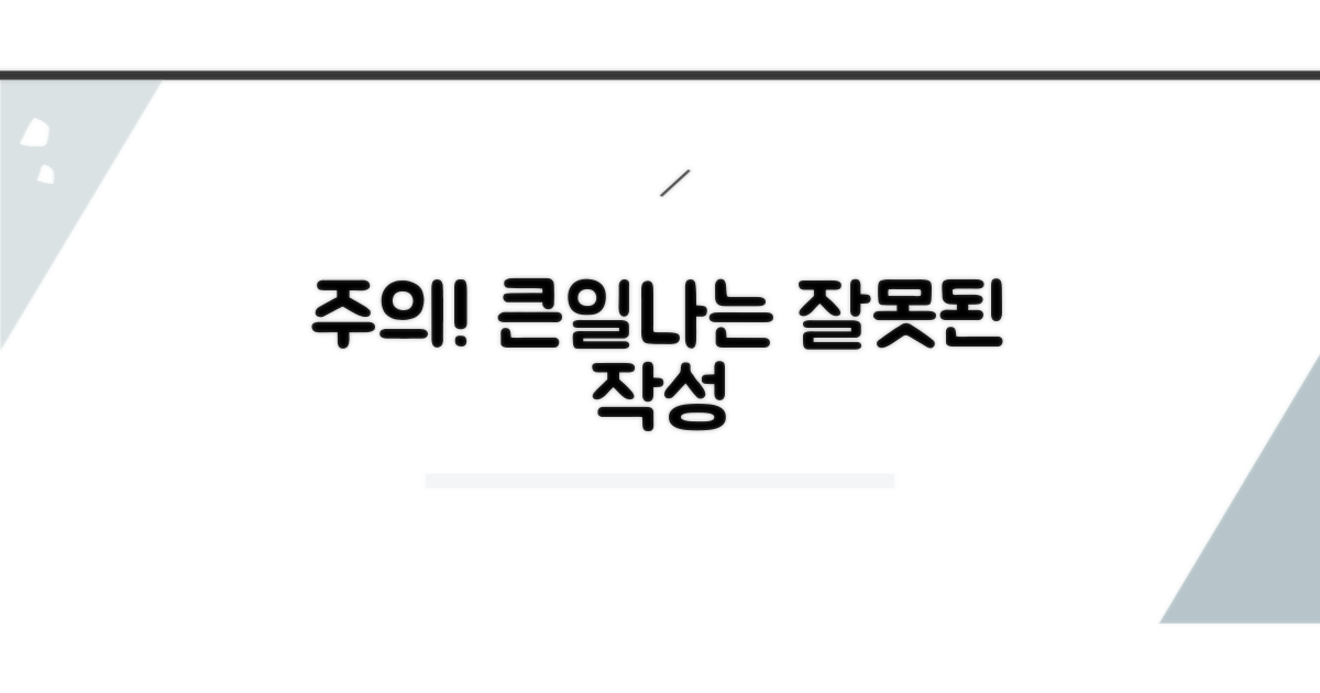 주의사항! 잘못 작성하면 큰일나요