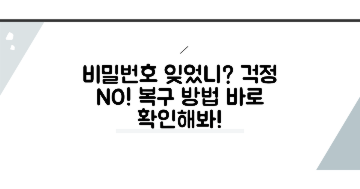 비밀번호 틀림? 복구 방법 확인