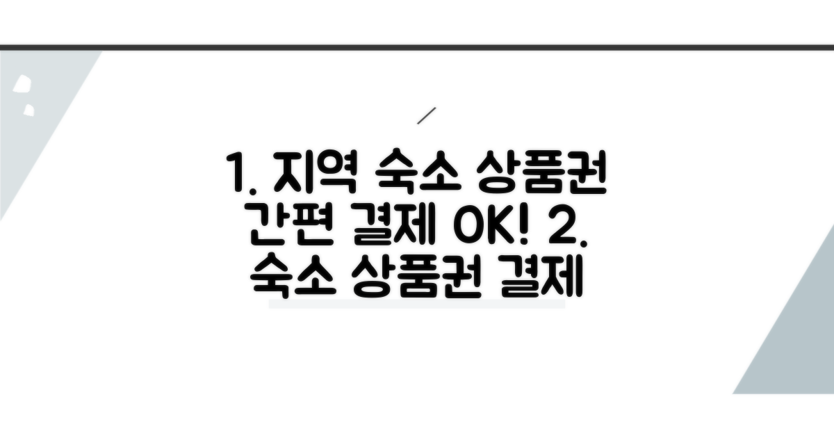 지역 숙소 상품권 결제 절차