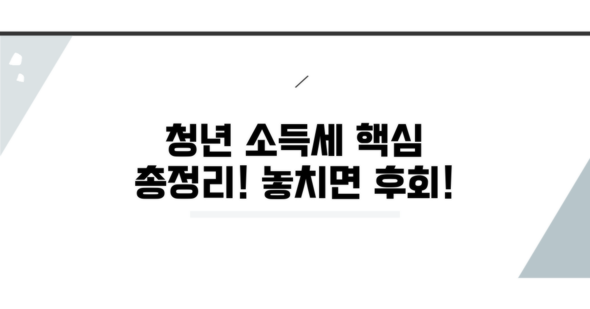 청년 소득세 감면, 핵심 총정리