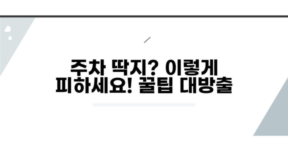 주차 위반 딱지 피하는 실전 팁