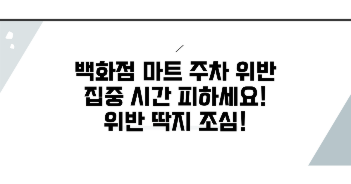 백화점 마트 주변 주차 위반 집중 시간