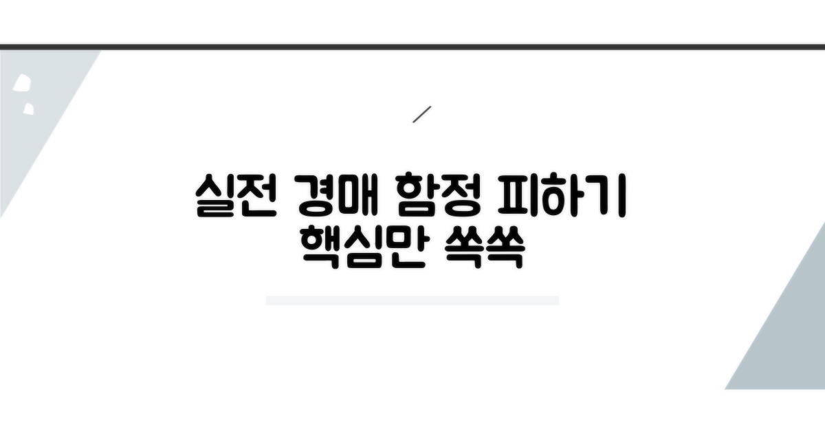 실전 경매 참여 시 주의사항