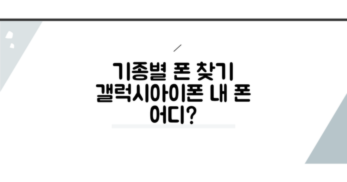 갤럭시, 아이폰 기종별 찾는 방법