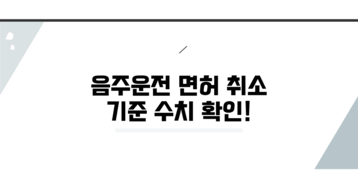 음주운전 면허 취소 기준 수치