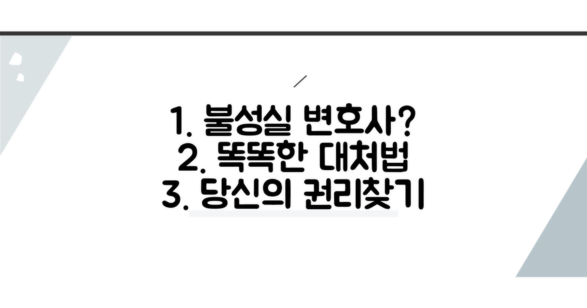 불성실 변호사 대처법