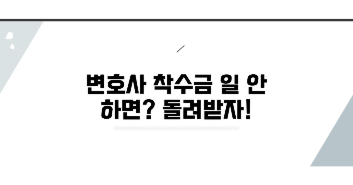 변호사 착수금, 일 안 하면?