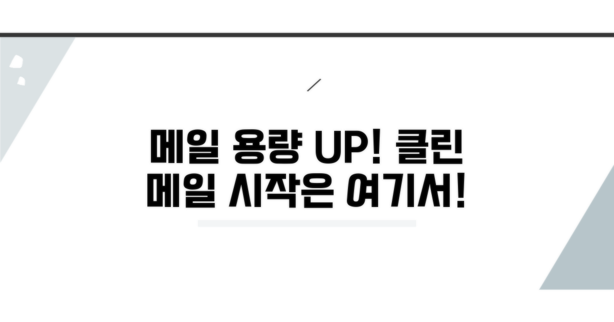내 메일 용량 확보 첫걸음