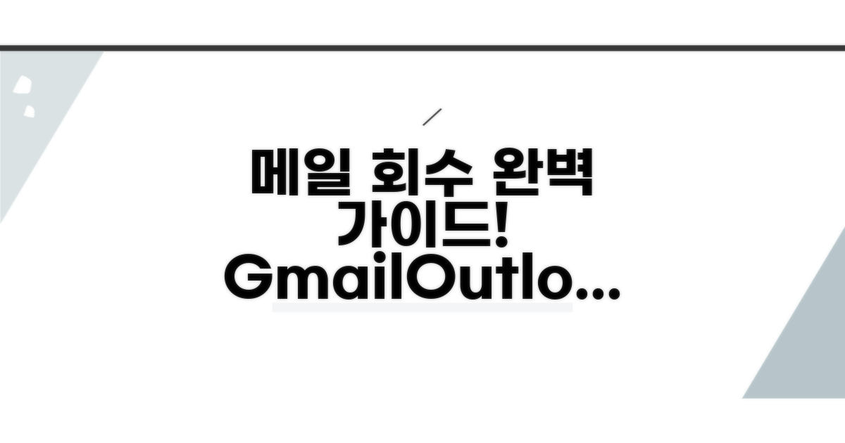 Gmail/Outlook 메일 회수 완벽 가이드