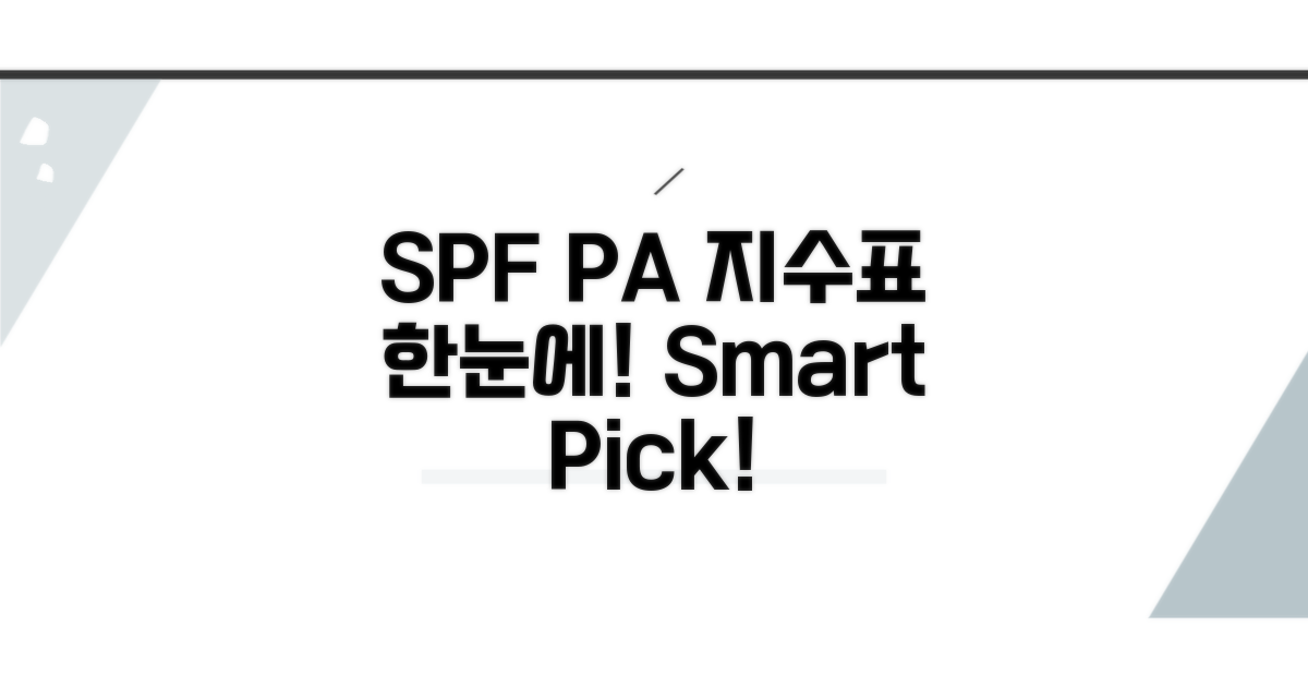 SPF PA 지수표 한눈에 보기