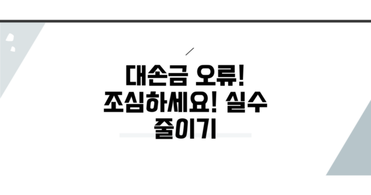 주의해야 할 대손금 오류 사례