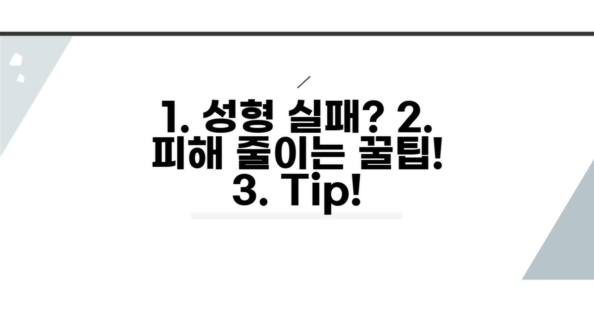 성형 실패, 피해 줄이는 꿀팁