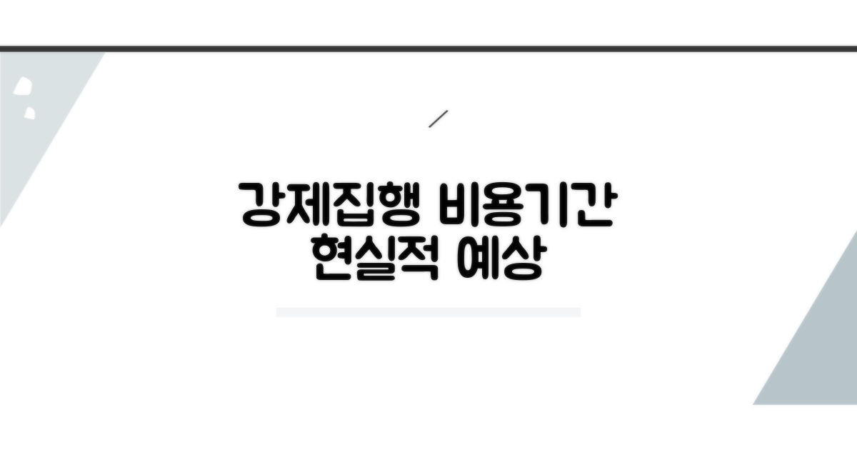 강제집행 비용과 기간, 현실적인 예상