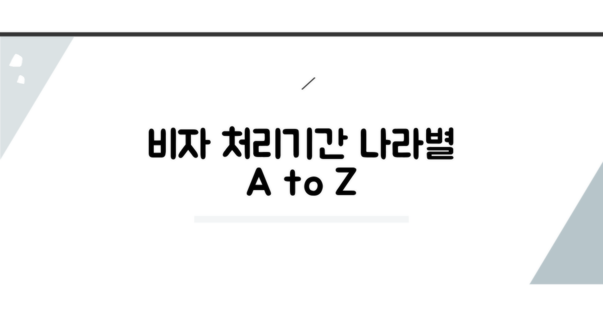 주요 국가별 비자 처리 기간