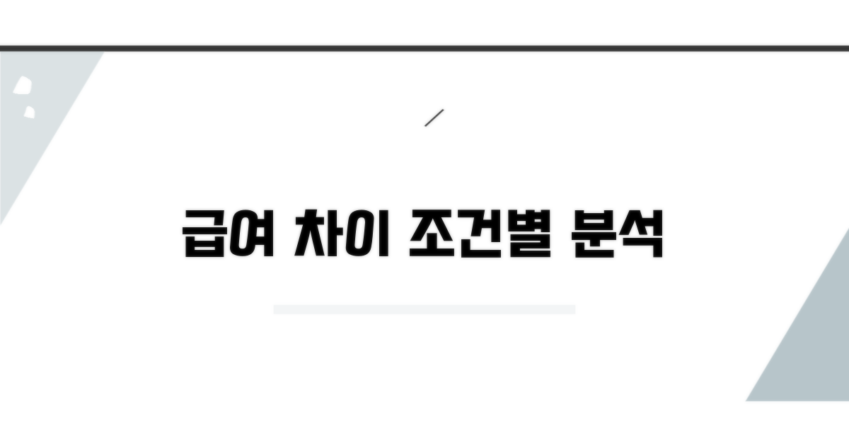 근무 조건별 급여 차이점