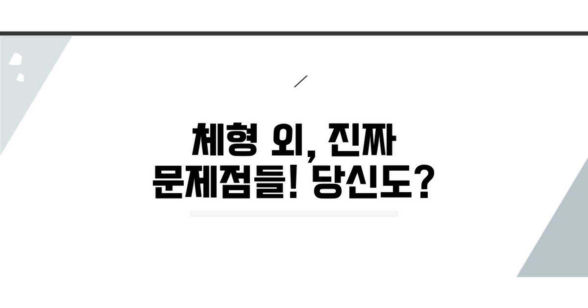 체형 외 현실적 문제점