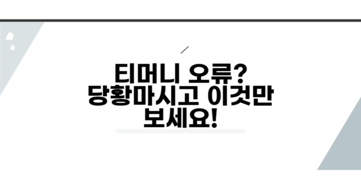 티머니 카드 오류 시 대처법과 대안
