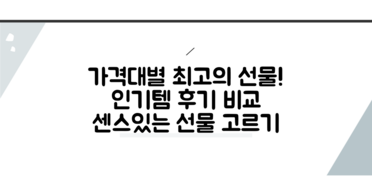 가격대별 인기 선물 후기 비교