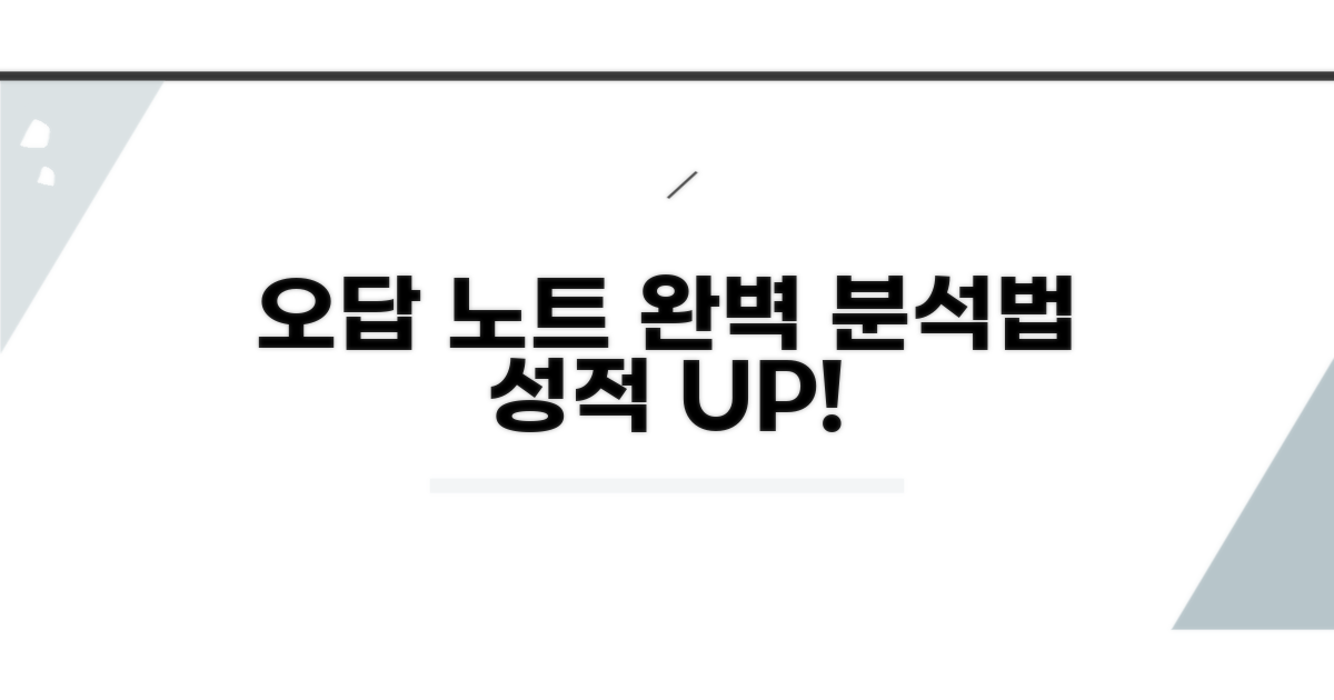 오답 노트 작성 및 분석법