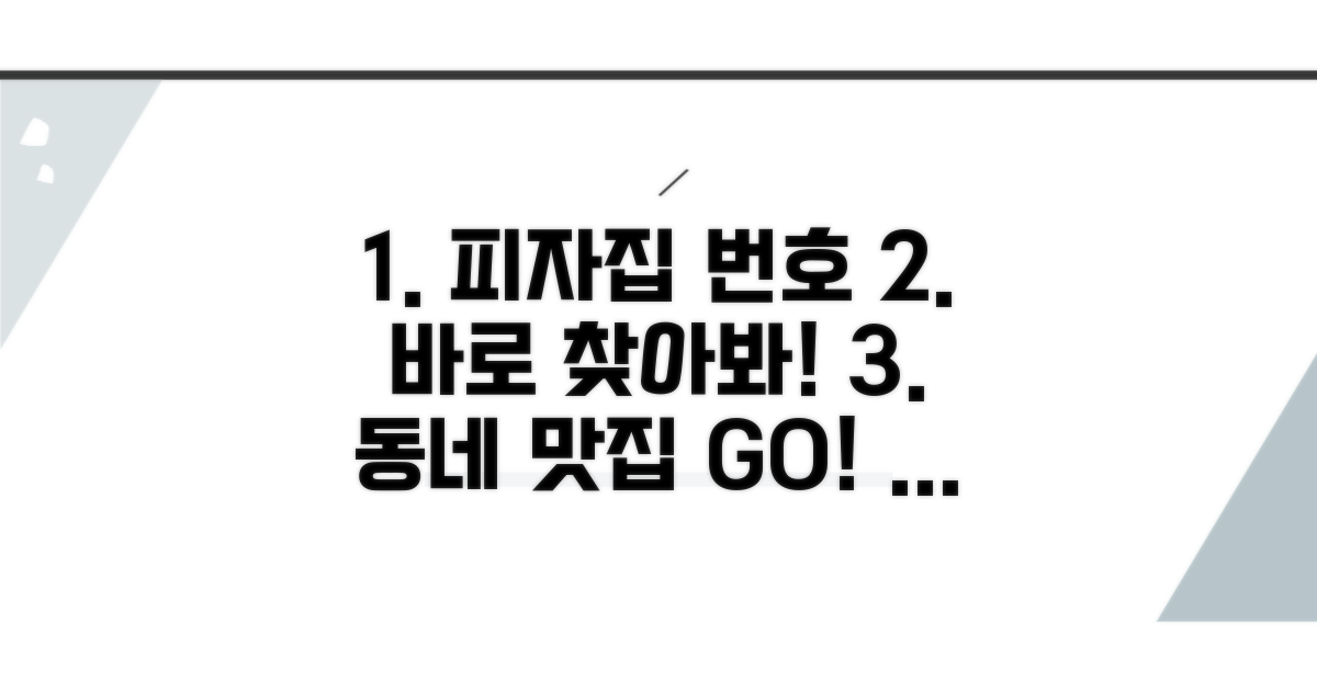 지역별 피자집 전화번호 바로 찾기