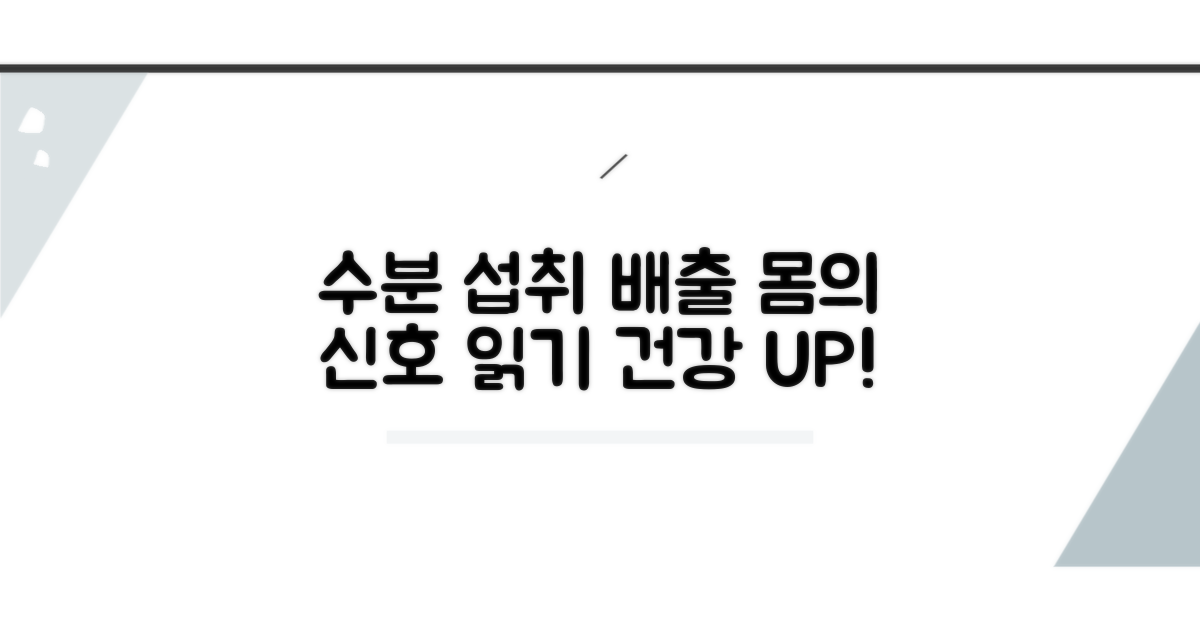 수분 섭취와 배출 영향 분석