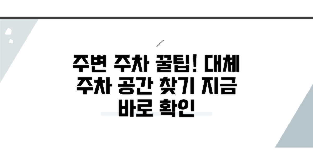 주변 대체 주차 공간 정보