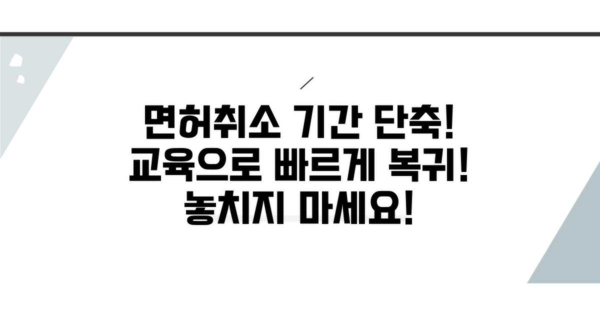 면허취소 기간 단축 교육 알아보기